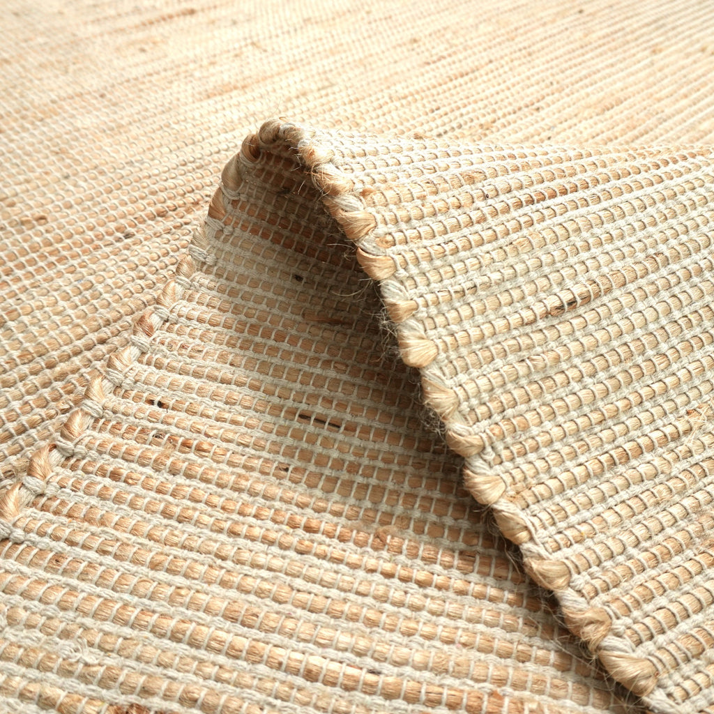 Tivoli Rug - Supreme Beige / Natural [JUTE+COTTON]