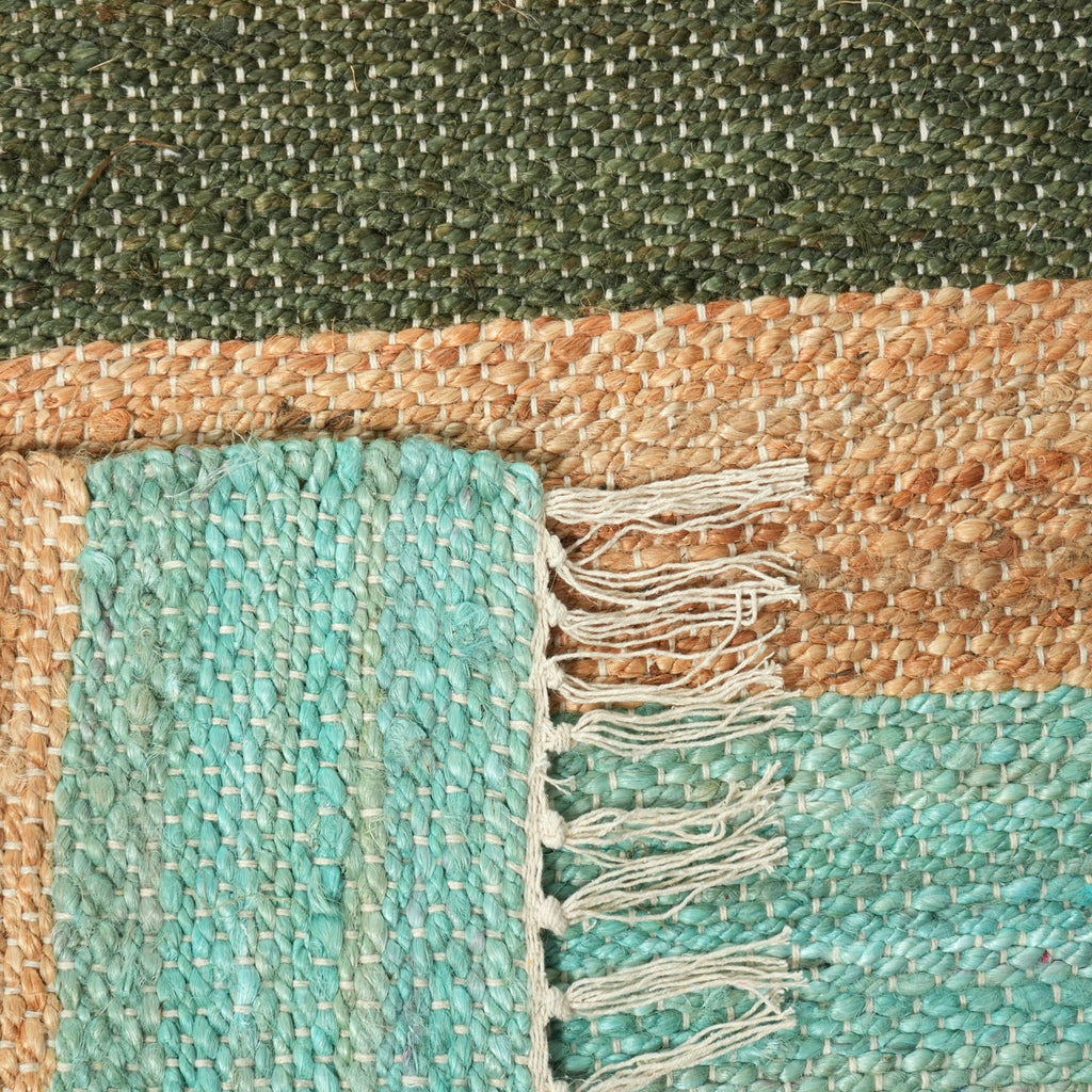 Cortona Rug - Antique Jade / Desert Tan / Almond Green [JUTE+COTTON]