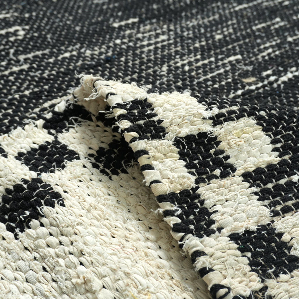 Redwood Rug (Reversible) - Dravit Grey / Eerie Black / Off White [DENIM+COTTON]