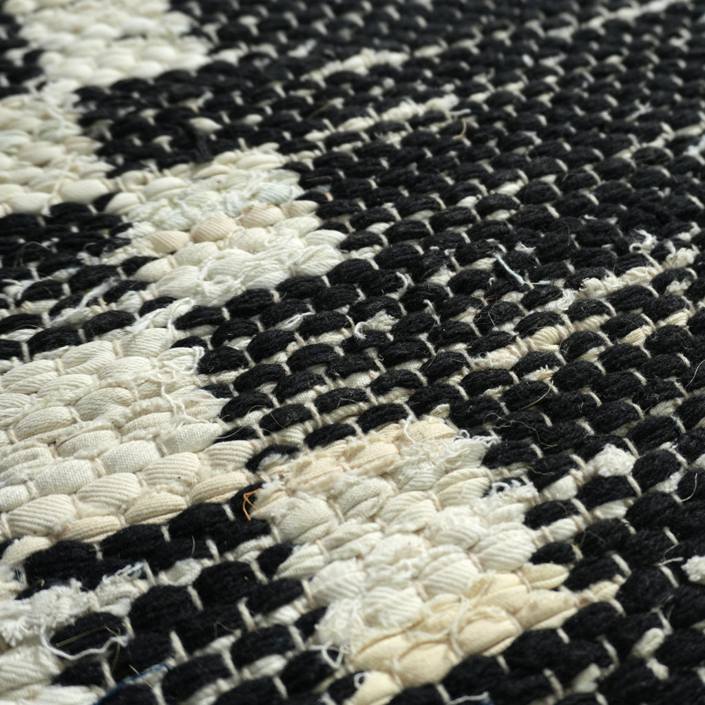 Redwood Rug (Reversible) - Dravit Grey / Eerie Black / Off White [DENIM+COTTON]