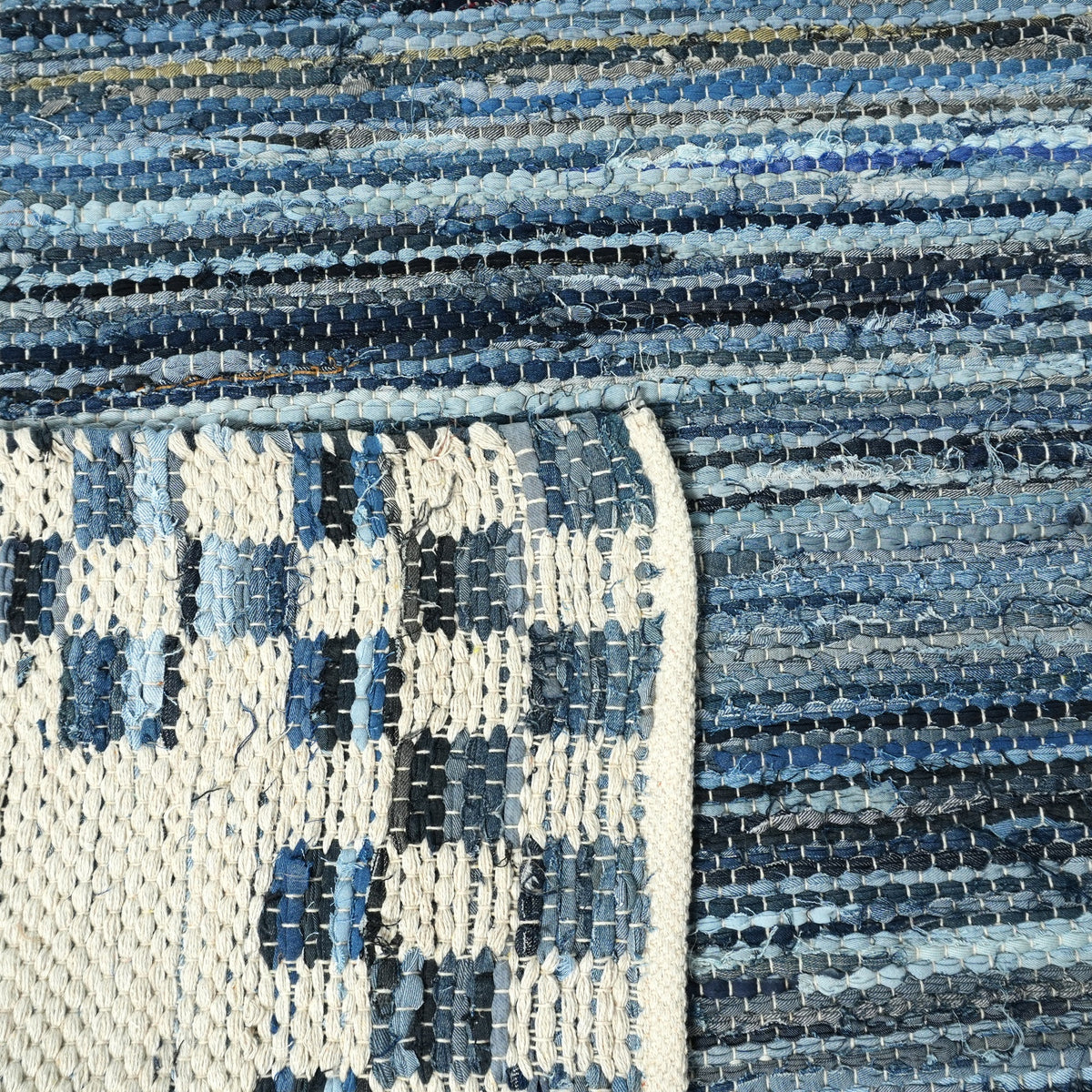 Shannon Rug (Reversible) - American Denim / Silver / Quill Gray [DENIM+COTTON]