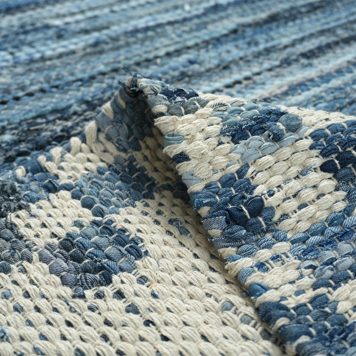 Shannon Rug (Reversible) - American Denim / Silver / Quill Gray [DENIM+COTTON]