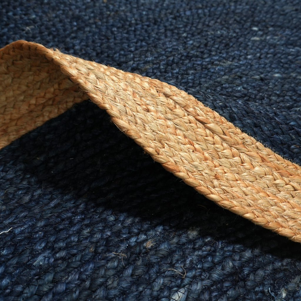 Kingsley Rug - Vintage Dark Blue / Natural Wood [JUTE]