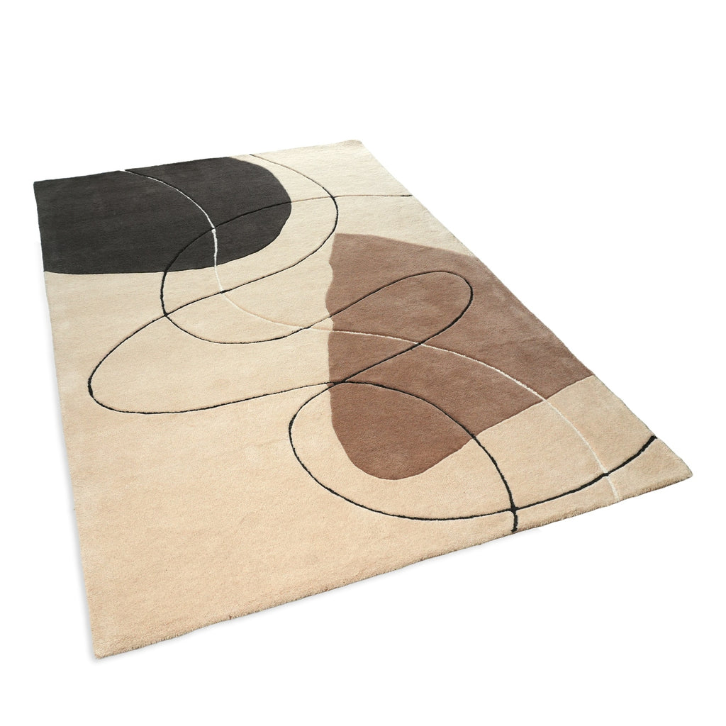 Siena Rug - Mocha Mousse / Black Grain / Cake Batter [WOOL]