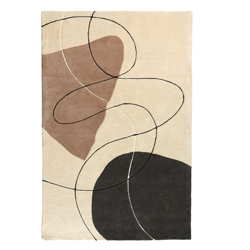 Siena Rug - Mocha Mousse / Black Grain / Cake Batter [WOOL]
