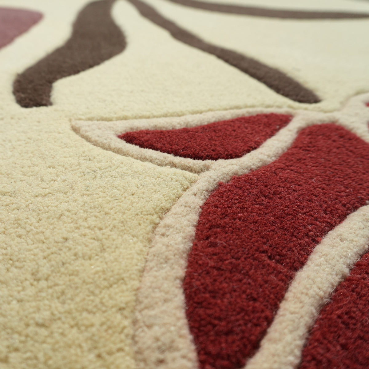 Trieste Rug - Country Red / Dark Mocha / Dark Brown Camo / Smooth Pastel Yellow [WOOL]