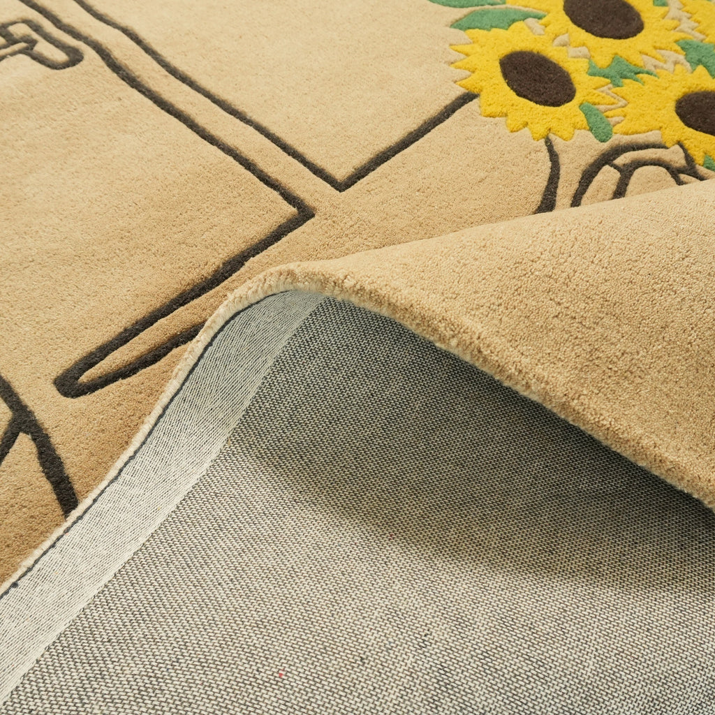 Aurelia Rug -Aesthetic Yellow / Musket Brown / Ivy / Gold [INDIAN BLEND WOOL]