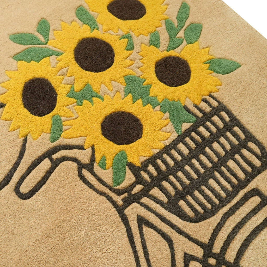 Aurelia Rug -Aesthetic Yellow / Musket Brown / Ivy / Gold [INDIAN BLEND WOOL]