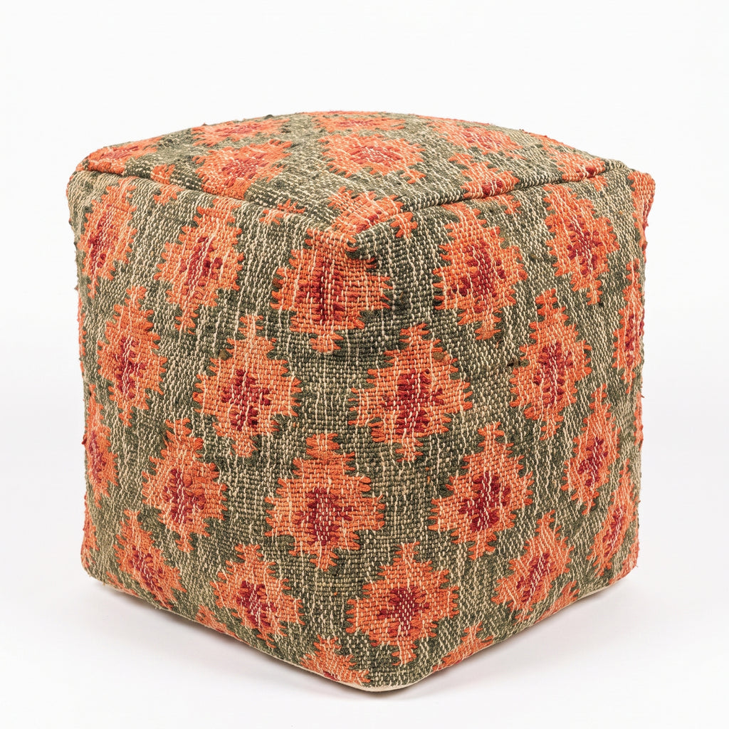 Arizona Pouf - Spanish Bistre / Sedona / Stiletto [JUTE+COTTON]