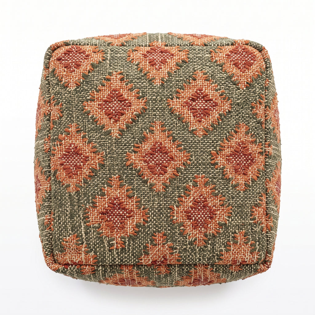 Arizona Pouf - Spanish Bistre / Sedona / Stiletto [JUTE+COTTON]