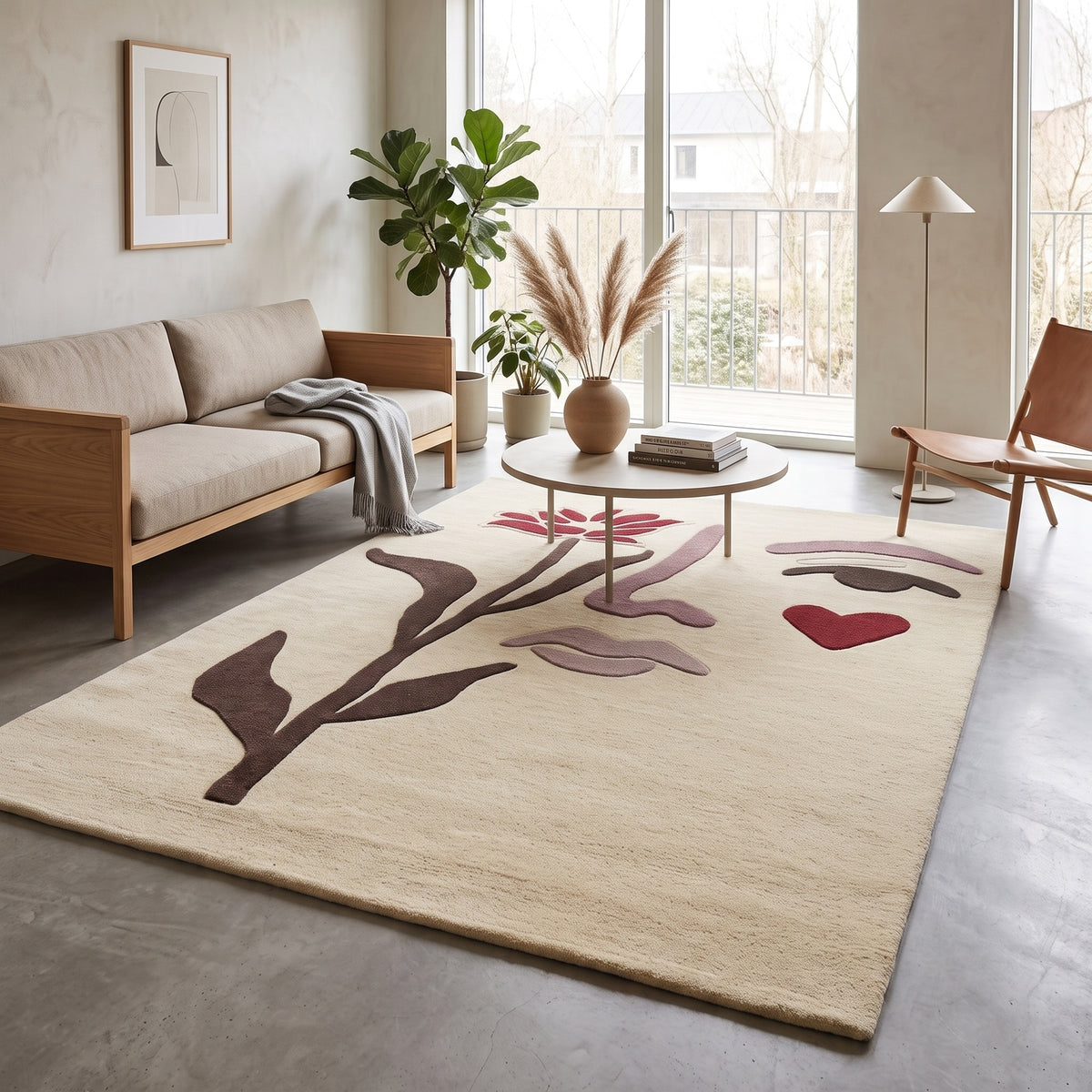 Trieste Rug - Country Red / Dark Mocha / Dark Brown Camo / Smooth Pastel Yellow [WOOL]