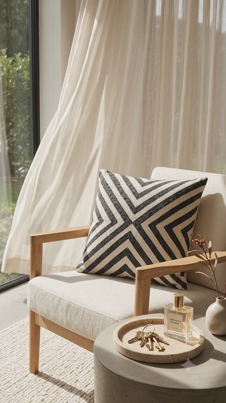 Orchard Cushion - Dark Graphite / Beige Glory [COTTON]