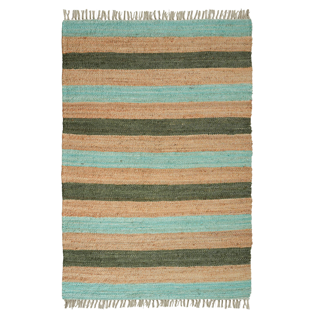 Cortona Rug - Antique Jade / Desert Tan / Almond Green [JUTE+COTTON]