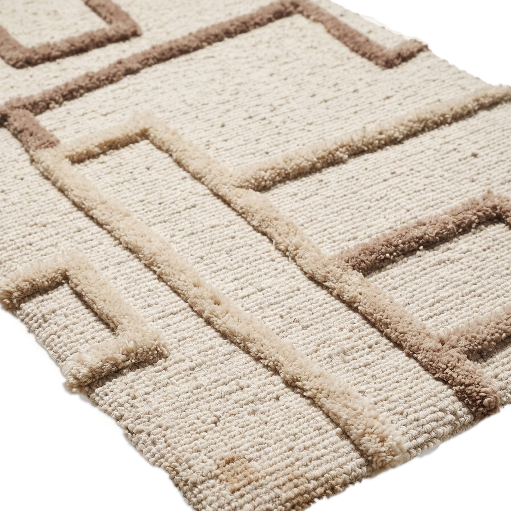 Elara Wall Art - Muted Brown / Royal Beige / Pearly Cream [WOOL]