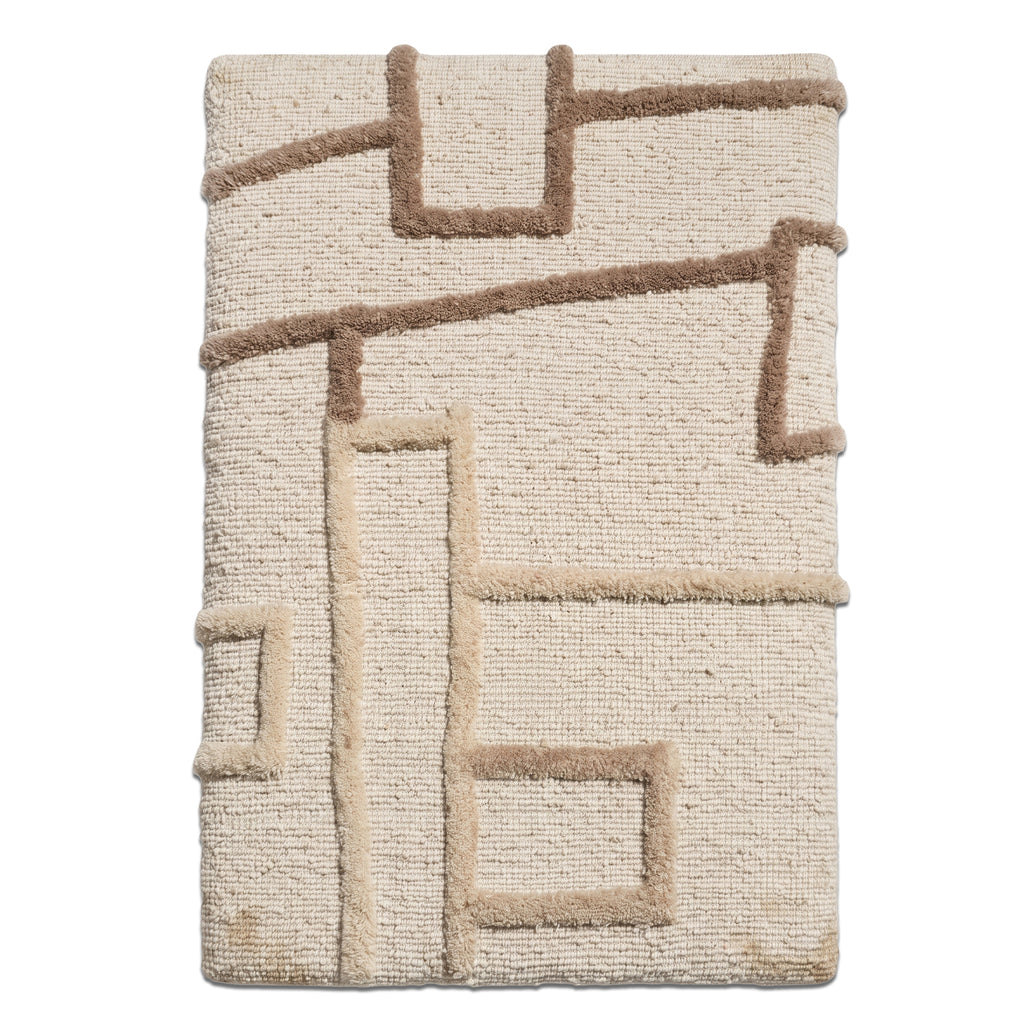 Elara Wall Art - Muted Brown / Royal Beige / Pearly Cream [WOOL]