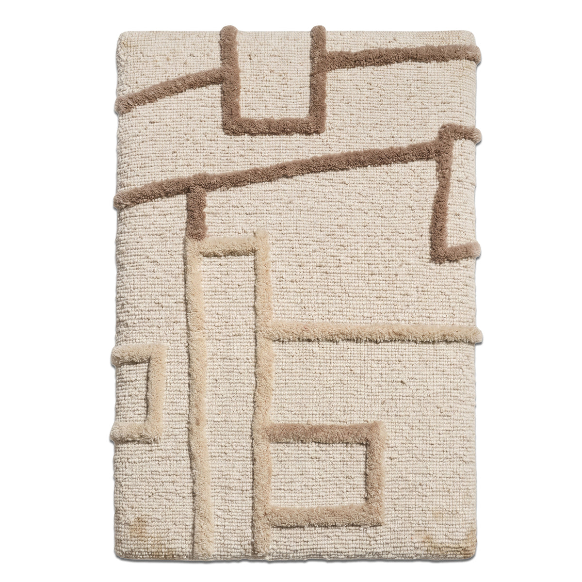 Elara Wall Art - Muted Brown / Royal Beige / Pearly Cream [WOOL]
