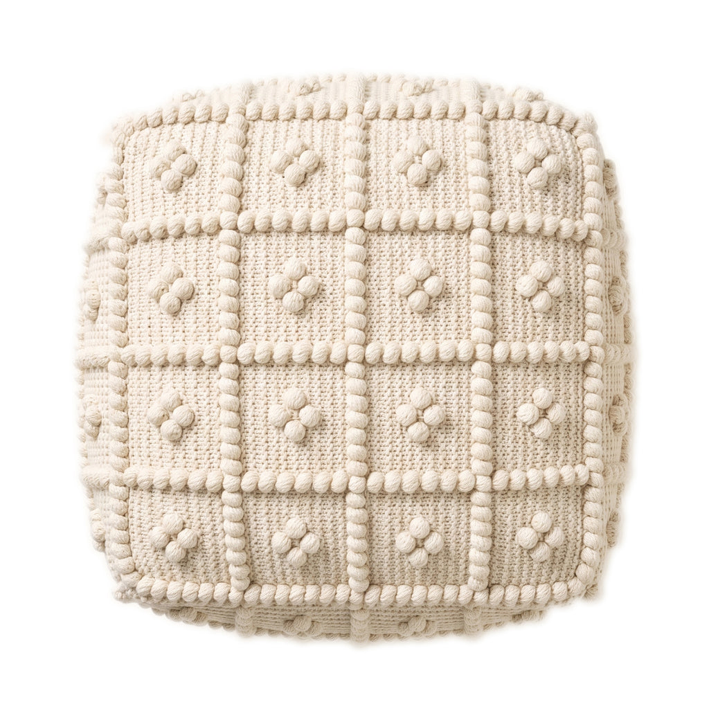 Sierra Pouf - Ivory [WOOL+COTTON]