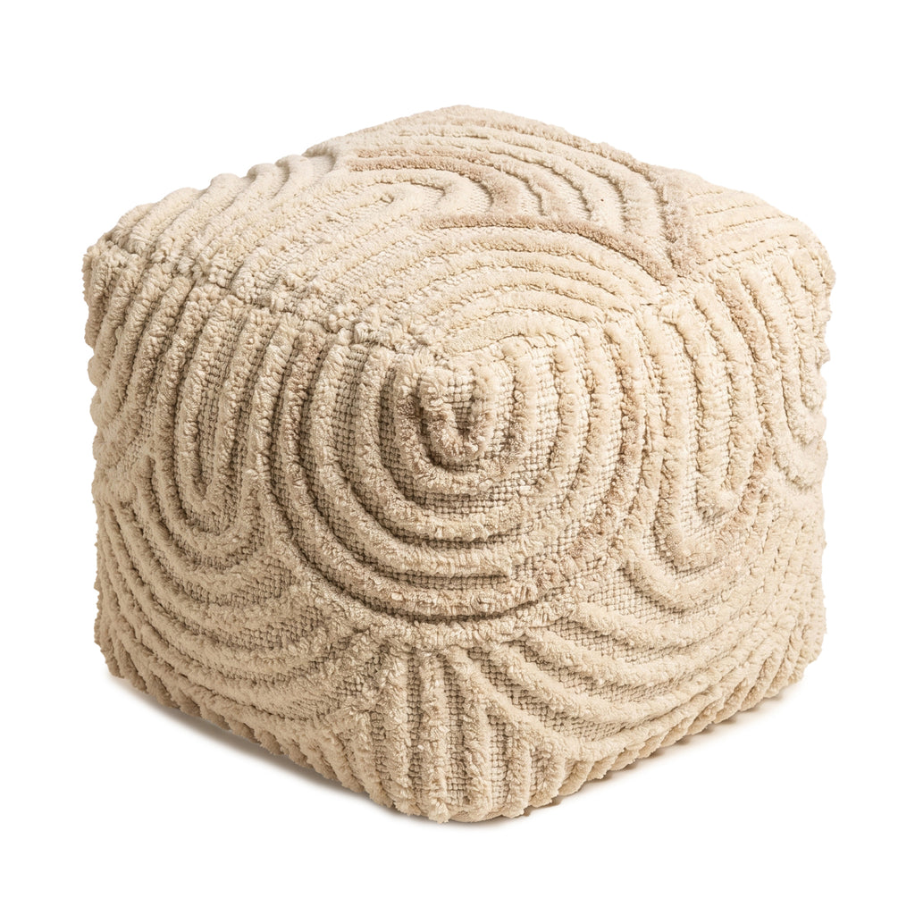Alaska Pouf - Sombrero Tan / Smooth Cream [WOOL+COTTON]