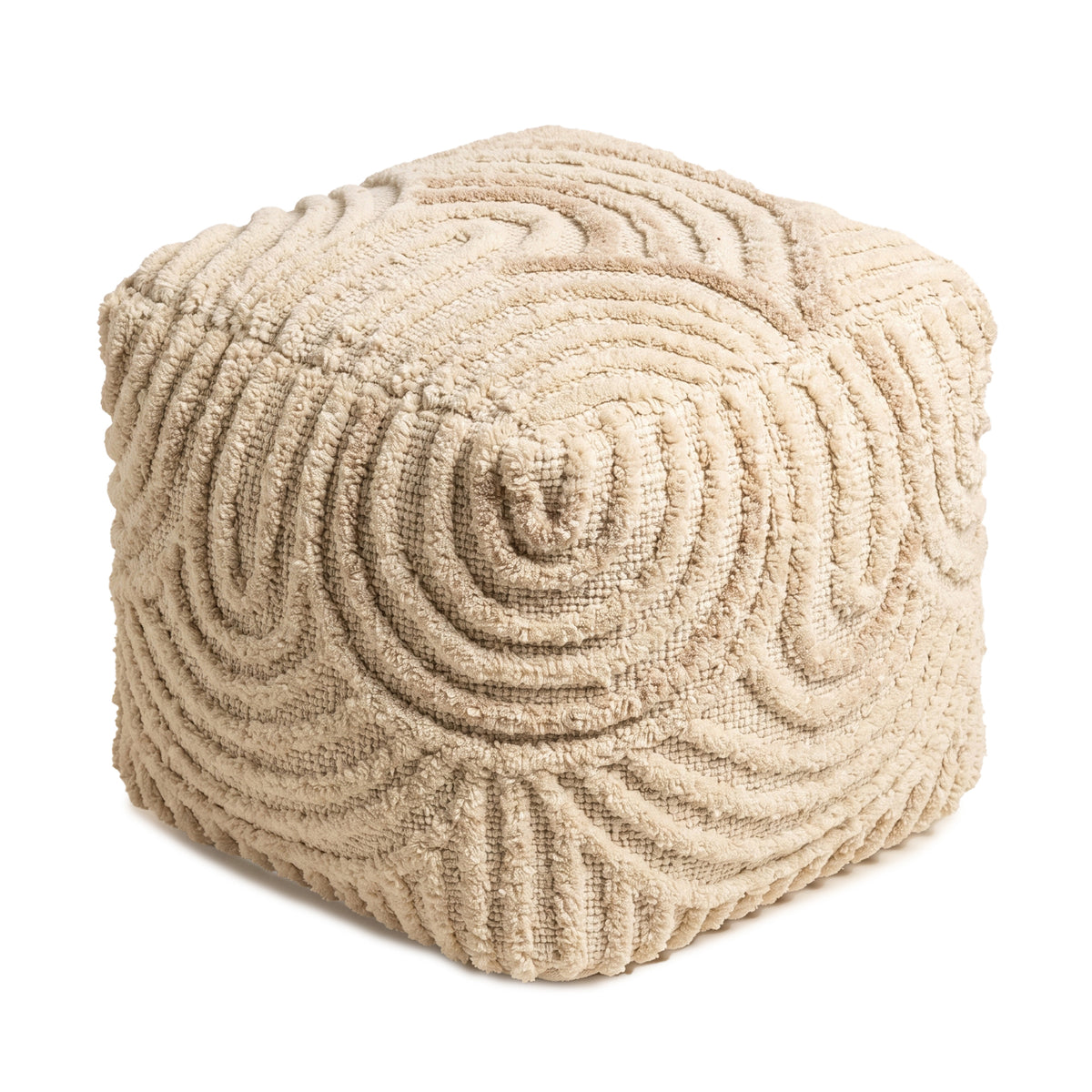 Alaska Pouf - Sombrero Tan / Smooth Cream [WOOL+COTTON]