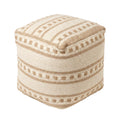 Quincy Pouf - Honey Blond / Ivory Porcelain [WOOL+JUTE+COTTON]
