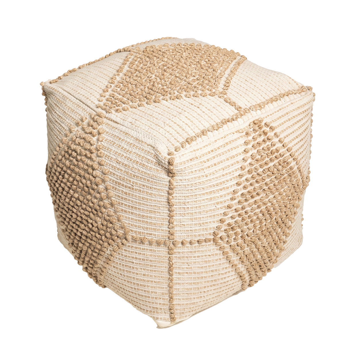 Albama Pouf - Perfect Beige / Cream  [JUTE+COTTON]