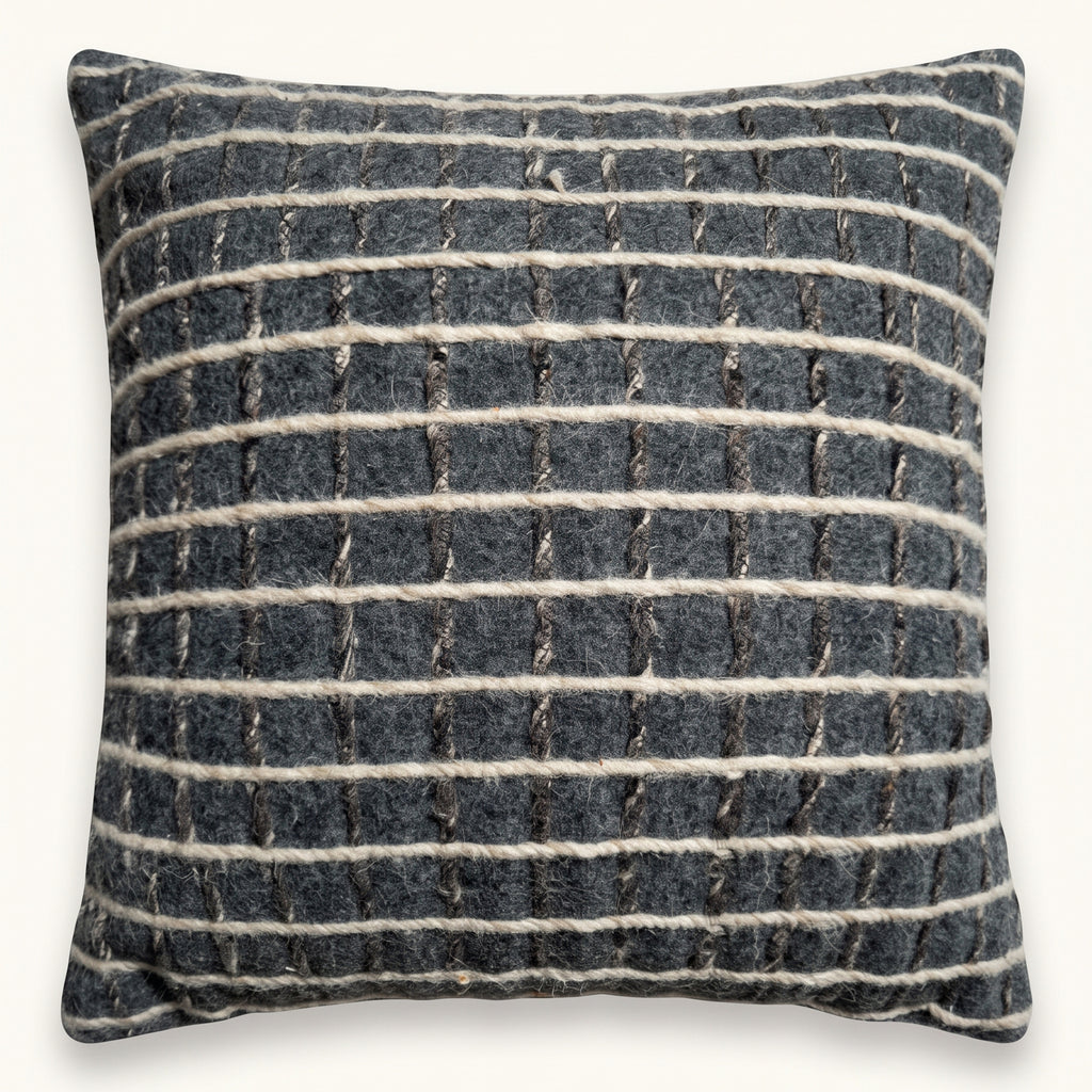 Eden Cushion - Atomic Grey / Brilliant Pearl  [PET YARN]