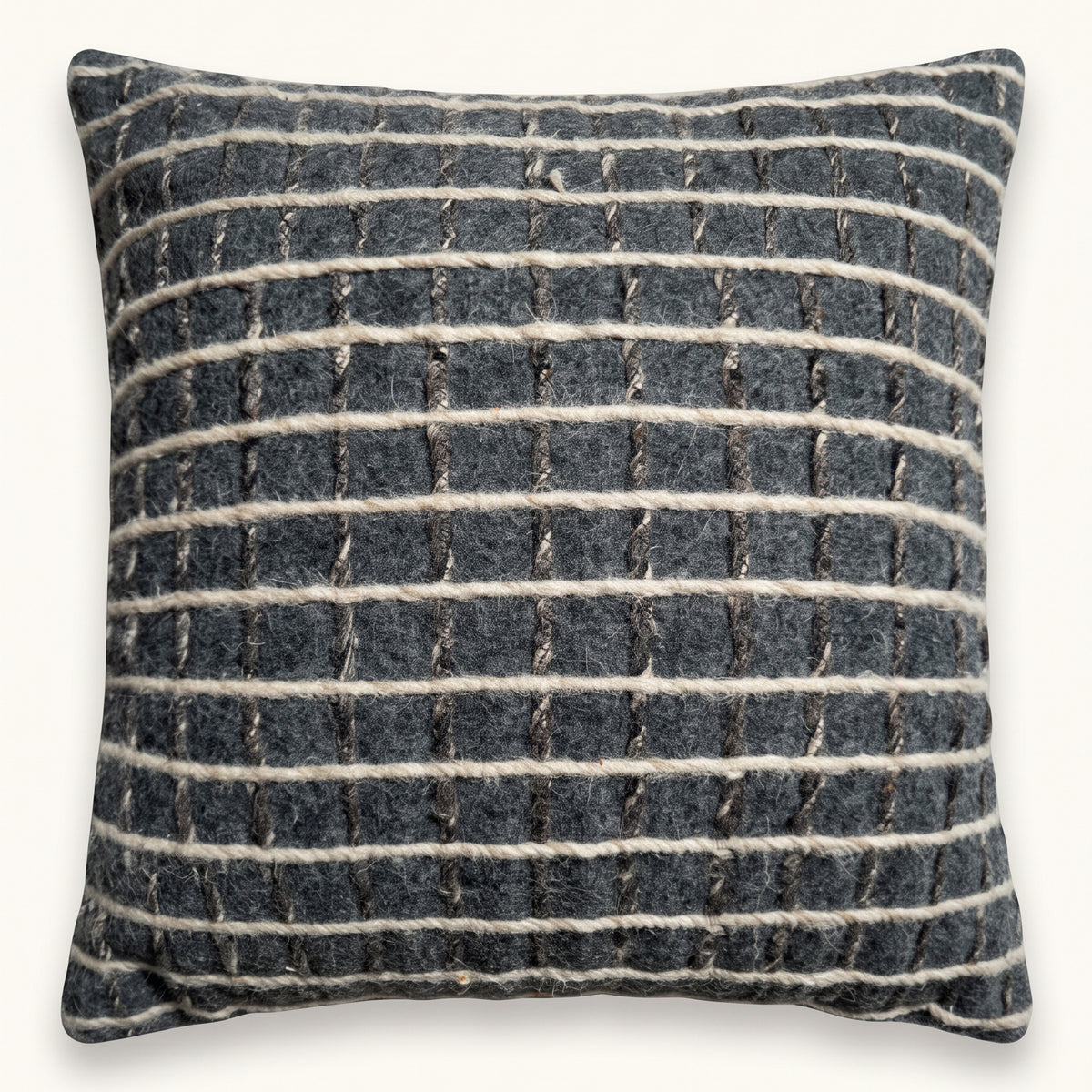 Eden Cushion - Atomic Grey / Brilliant Pearl  [PET YARN]