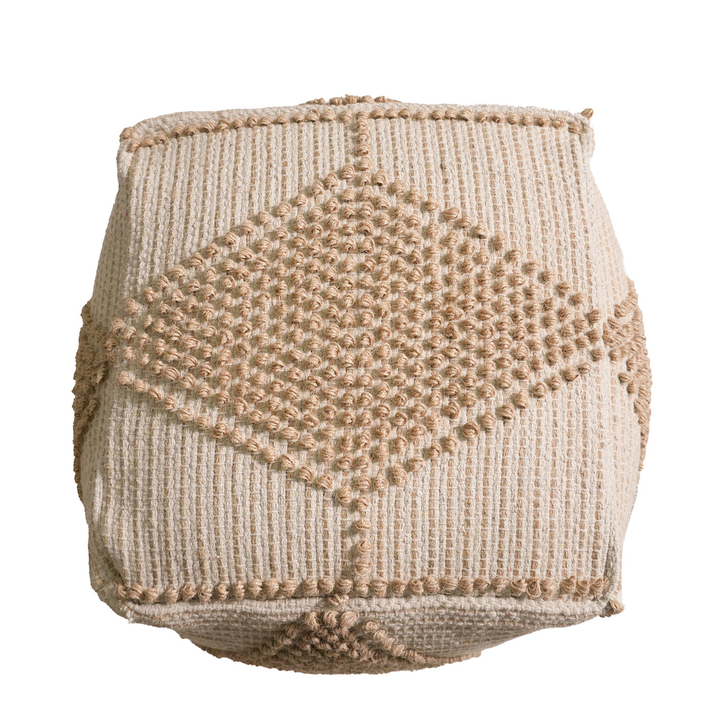 Albama Pouf - Perfect Beige / Cream  [JUTE+COTTON]