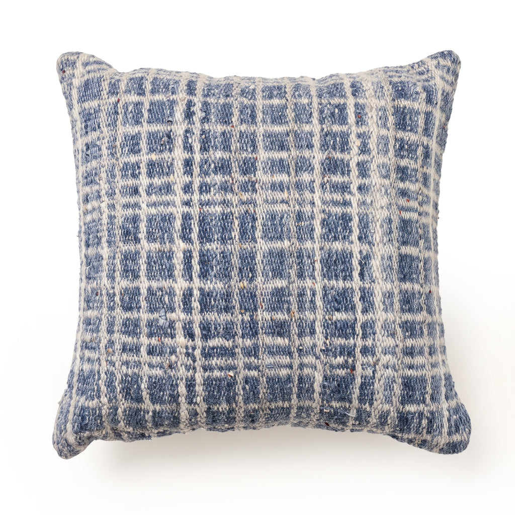 Chelsea Cushion - Dusty Navy / Gentle Taupe [PET YARN ]