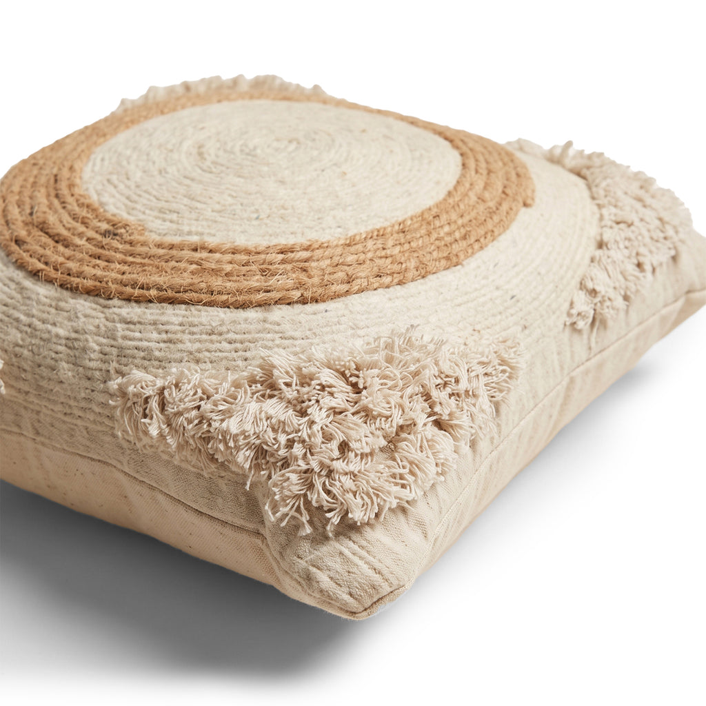 Maple Cushion - Cottage White / Charming Beige [COTTON+JUTE]