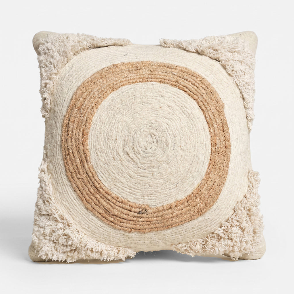 Maple Cushion - Cottage White / Charming Beige [COTTON+JUTE]