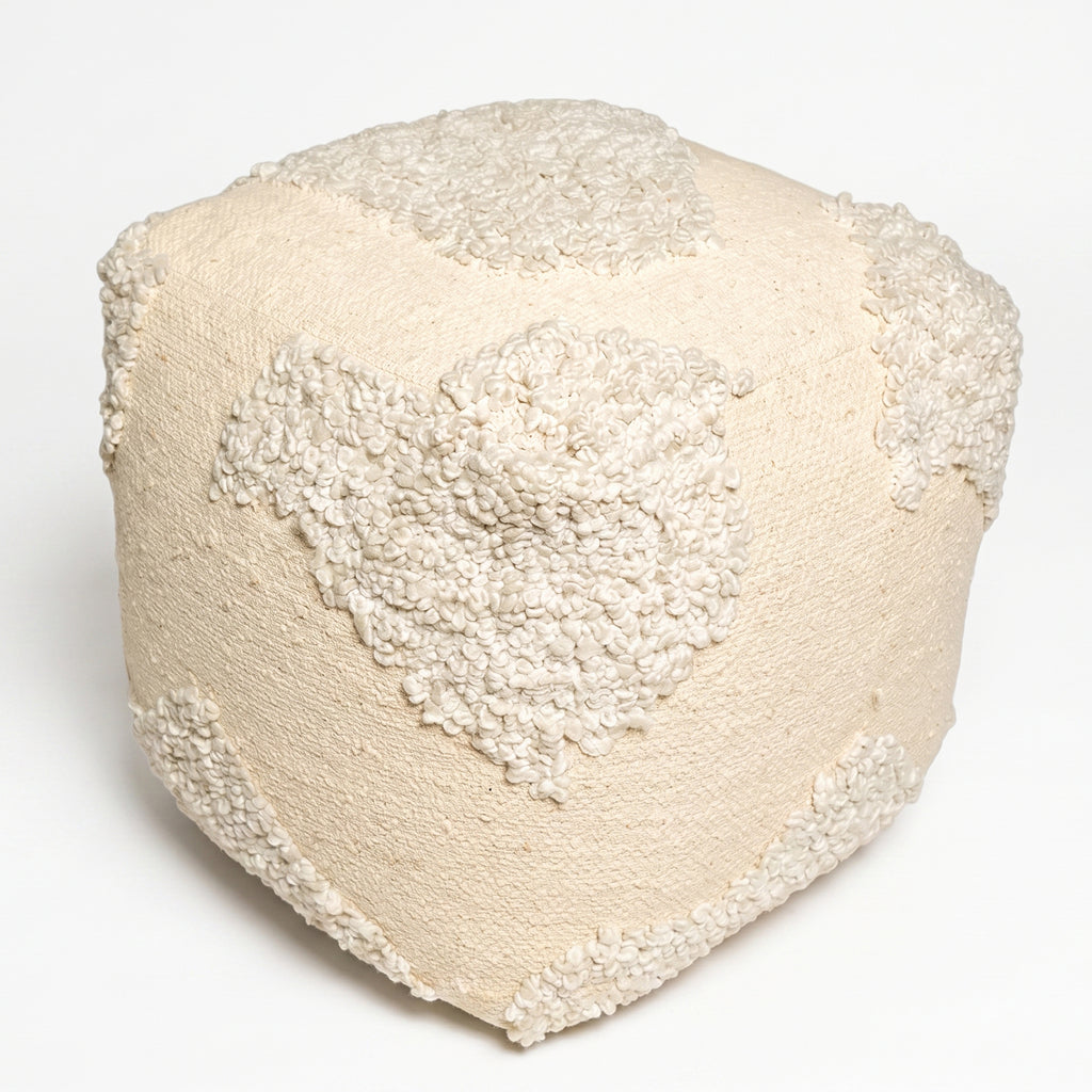 Meridian Pouf - Bone Cream / Subtle Beige [WOOL+COTTON]
